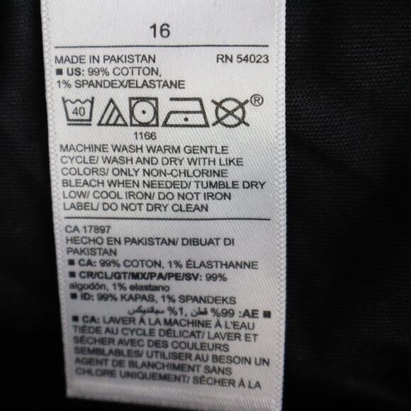 Old Navy Washed Black Denim Jean Pencil Skirt High Rise Fly Button Up Size 16 - Picture 5 of 7